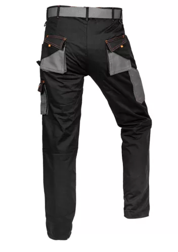 NEO TOOLS Karcsúsított(slim fit), Munkásnadrág, HD, 60% pamut, 37% polyester, 3% elastane, 285 g/m2, övvel, S 81-238-S