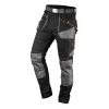 NEO TOOLS Karcsúsított(slim fit), Munkásnadrág, HD, 60% pamut, 37% polyester, 3% elastane, 285 g/m2, övvel, XXXL 81-238-XXXL