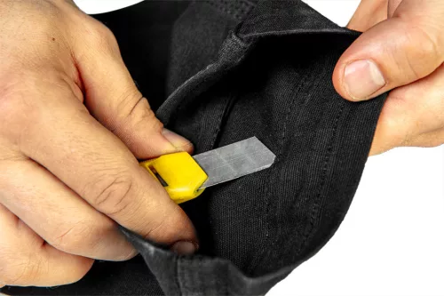NEO TOOLS Karcsúsított(slim fit), Munkásnadrág, HD, 60% pamut, 37% polyester, 285 g/m2, lecsatolható szerszámzsebek, L 81-239-L