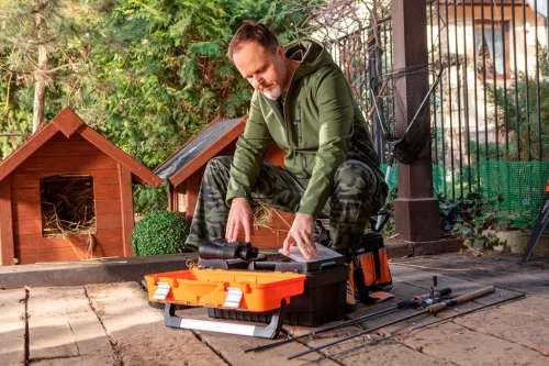 NEO TOOLS Kantáros, terepmintás Munkásnadrág, CAMO, 60% pamut, 40% polyester, 255 g/m2, S 81-241-S