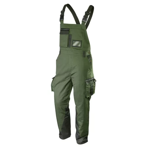 NEO TOOLS Kantáros munkanadrág olíva, 60% pamut, 40% polyester, 255 g/m2,XXL 81-242-XXL