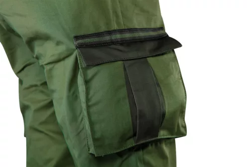 NEO TOOLS Kantáros munkanadrág olíva, 60% pamut, 40% polyester, 255 g/m2,XXL 81-242-XXL