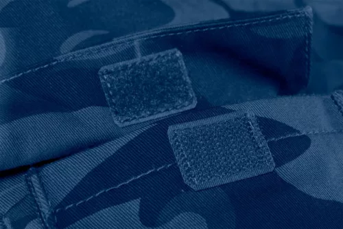 NEO TOOLS Kantáros munkanadrág tengerészkék terepmintás, Camo, Navy, 60% pamut + 40% poliészter, 81-243-XS