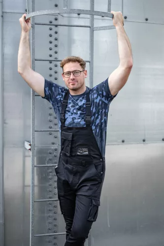 NEO TOOLS Munkanadrág, kantáros, tengerészkék, Navy, 60% pamut + 40% poliészter, XXXL 81-244-XXXL