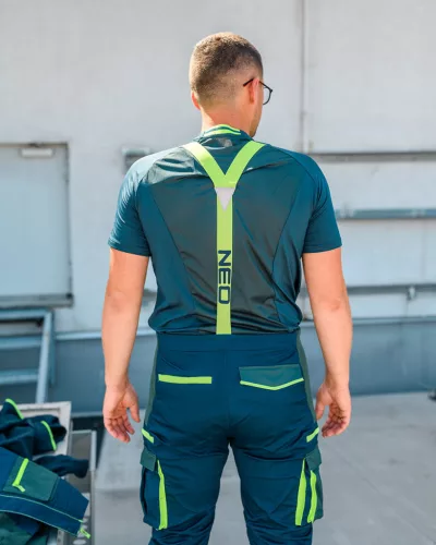 NEO TOOLS Kantáros Munkásnadrág, PREMIUM, 62% pamut, 35% polyester, 3% elastane, L 81-246-L