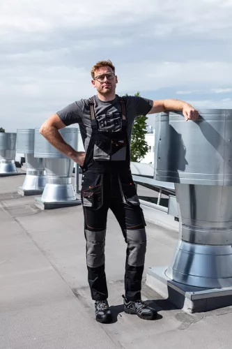 NEO TOOLS Kantáros Munkásnadrág, karcsúsított(slim fit), 60% pamut, 37% polyester, 3% elastane, 285 g/m2, M 81-248-M