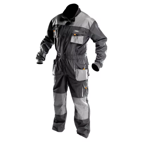 NEO TOOLS Overall, HD, XXL/58 65% poliészter, 35% pamut, 267g/m2, térdprotektor zseb, vékony fényvisszaverő csík, XXL 81-250-XXL