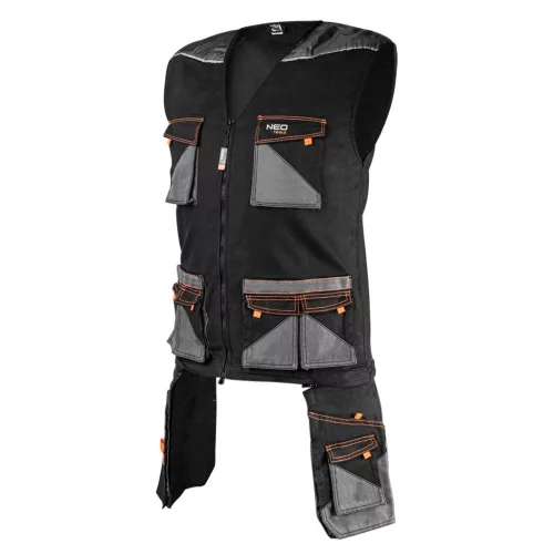 NEO TOOLS Munkamellény karcsúsított(slim fit), 60% pamut, 37% polyester, 3% elastane, 285 g/m2, S 81-268-S
