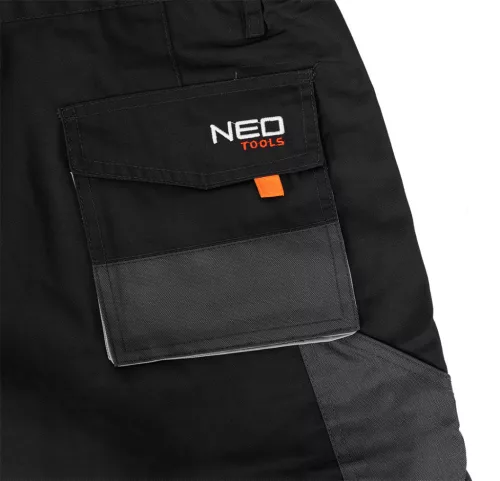 NEO TOOLS Rövid munkásnadrág, HD, Heveder övvel, levehető zsebek, LD/54 81-270-LD
