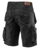 NEO TOOLS Farmer Rövid munkásnadrág, DENIM, fekete, cipzáros oldalzsebekkel, 98% pamut, 410g/m2, S 81-273-S