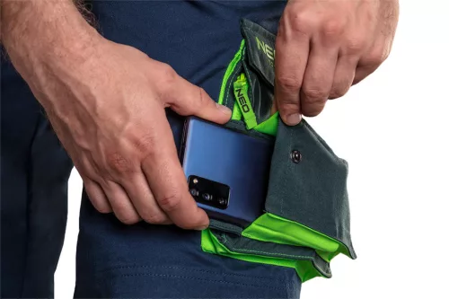 NEO TOOLS Rövid munkásnadrág övvel, PREMIUM, 62% pamut, 35% polyester, 3% elastane, L 81-276-L