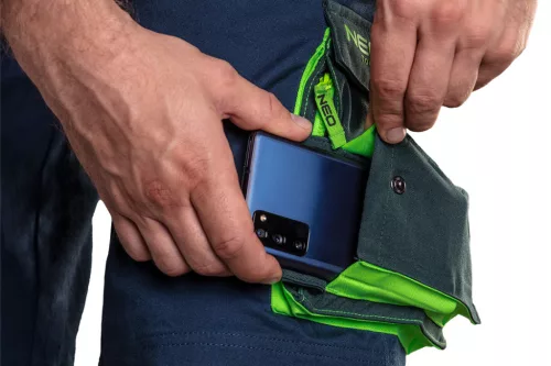 NEO TOOLS Rövid munkásnadrág, övvel, PREMIUM, 62% pamut, 35% polyester, 3% elastane, XL 81-276-XL