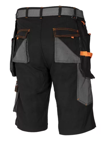 NEO TOOLS Karcsúsított(slim fit) Rövid munkásnadrág, 60% pamut, 37% polyester, 3% elastane, 285 g/m2, övvel, S 81-278-S