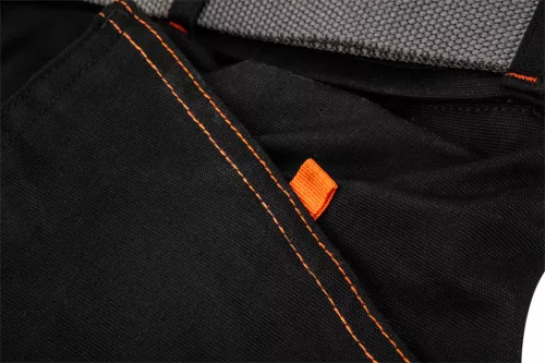 NEO TOOLS Karcsúsított(slim fit) Rövid munkásnadrág, 60% pamut, 37% polyester, 3% elastane, 285 g/m2, övvel, XXL 81-278-XXL