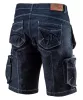 NEO TOOLS Farmer Rövid munkásnadrág, DENIM, cipzáros oldalzsebekkel, 98% pamut, 410g/m2, L 81-279-L