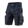 NEO TOOLS Farmer Rövid munkásnadrág, DENIM, cipzáros oldalzsebekkel, 98% pamut, 410g/m2, M 81-279-M