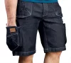 NEO TOOLS Farmer Rövid munkásnadrág, DENIM, cipzáros oldalzsebekkel, 98% pamut, 410g/m2, S 81-279-S