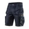 NEO TOOLS Farmer Rövid munkásnadrág, DENIM, cipzáros oldalzsebekkel, 98% pamut, 410g/m2, XXL 81-279-XXL