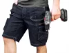 NEO TOOLS Farmer Rövid munkásnadrág, DENIM, cipzáros oldalzsebekkel, 98% pamut, 410g/m2, XXL 81-279-XXL