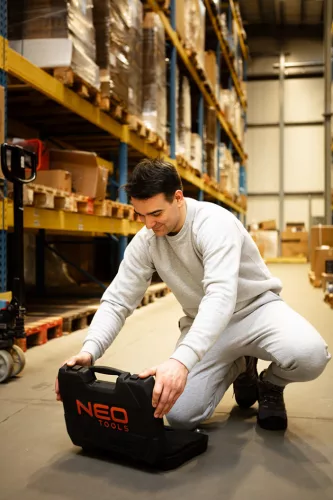 NEO TOOLS Melegítő nadrág, COMFORT, szürke, 79% pamut, L 81-280-L