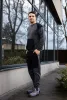 NEO TOOLS Melegítő nadrág COMFORT, fekete-szürke, 57%pamut 39% poliészter, XL 81-283-XL