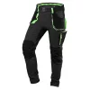 NEO TOOLS Munkásnadrág, PREMIUM, 4 irányban önbeálló anyag, fekete-zöld, M 81-290-M