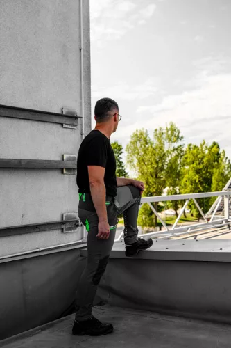 NEO TOOLS Munkásnadrág, PREMIUM, 4 irányban önbeálló anyag, fekete-zöld, XS 81-290-XS