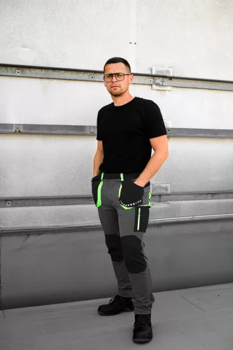 NEO TOOLS Munkásnadrág, PREMIUM, 4 irányban önbeálló anyag, fekete-zöld, XXXL 81-290-XXXL