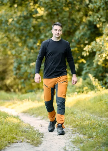 NEO TOOLS Munkásnadrág, OUTDOOR, 4 irányú sztreccs anyag, 210g/m2, mustársárga-szürke, L 81-292-L
