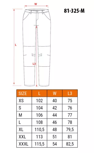 NEO TOOLS Munkásnadrág, 100% pamut, M 81-325-M