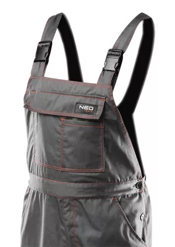 NEO TOOLS Kantáros Munkásnadrág, BASIC, S/48, 35% pamut, 65% polyester, 245 g/m2, térdprotektor zseb, S 81-430-S
