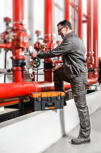 NEO TOOLS Kantáros Munkásnadrág, BASIC, XXL/58, 35% pamut, 65% polyester, 245 g/m2, térdprotektor zseb, XXL 81-430-XXL