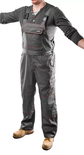 NEO TOOLS Kantáros Munkásnadrág, BASIC, XXL/58, 35% pamut, 65% polyester, 245 g/m2, térdprotektor zseb, XXL 81-430-XXL