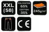 NEO TOOLS Rövid munkásnadrág, BASIC, XXL 81-440-XXL