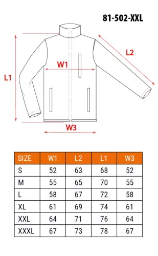 NEO TOOLS Polár Munkavédelmi kabát, tengerészkék, XXXL 81-502-XXXL