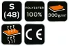 NEO TOOLS Polár Munkavédelmi kabát, sötétszürke, S 81-503-S