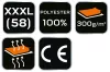 NEO TOOLS Polár Munkavédelmi kabát, sötétszürke, XXXL 81-503-XXXL