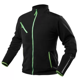   NEO TOOLS Polár Munkavédelmi kabát, PREMIUM, fekete, cordura megerősítésekkel, 300g/m2, S 81-507-S