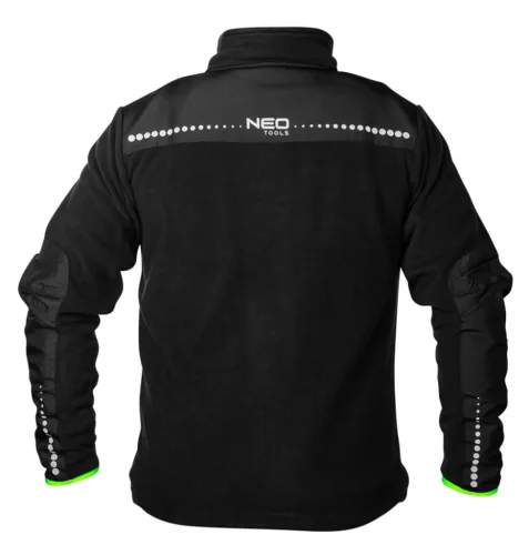 NEO TOOLS Polár Munkavédelmi kabát, PREMIUM, fekete, cordura megerősítésekkel, 300g/m2, XXL 81-507-XXL