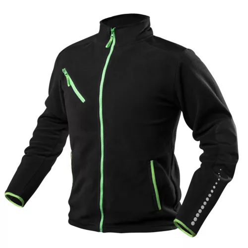 NEO TOOLS Polár Munkavédelmi kabát, PREMIUM, fekete, cordura megerősítésekkel, 300g/m2, XXXL 81-507-XXXL
