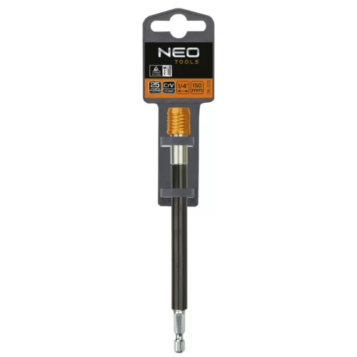 NEO TOOLS TOLDÓSZÁR BEHAJTÓSZÁR Csavarhúzó bitekhez 150MM 25 év garanciával 06-072