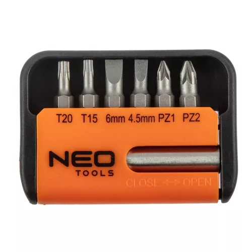 NEO TOOLS Csavarhúzó bitkészlet 7db 25 év garanciával 06-101