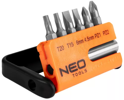 NEO TOOLS Csavarhúzó bitkészlet 7db 25 év garanciával 06-101