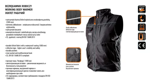 NEO TOOLS Munkavédelmi mellény, Oxford, XL/56 81-530-XL