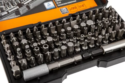 NEO TOOLS Csavarhúzó bitkészlet 100db 25 év garanciával 06-104