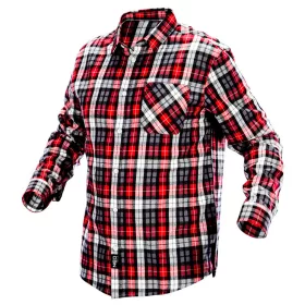   NEO TOOLS Flanel munkaing, piros-fekete-fehér, 100% pamut, XXL 81-540-XXL