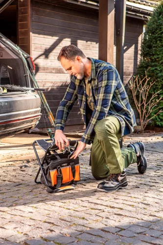 NEO TOOLS Flanel munkaing, kék-oliva-fekete, 100% pamut, XL 81-541-XL