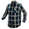 NEO TOOLS Flanel munkaing, kék-oliva-fekete, 100% pamut, XXL 81-541-XXL