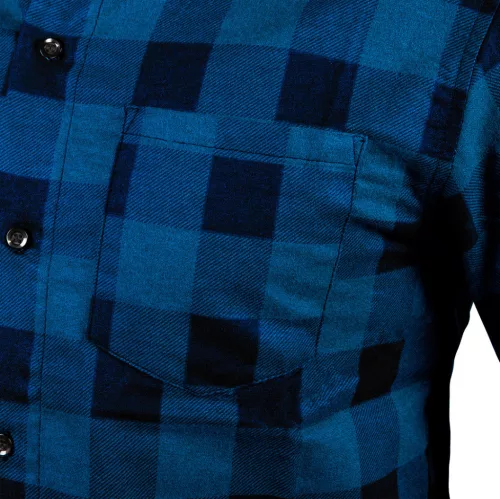 NEO TOOLS Flanel munkaing, tengerészkék-fekete, 100% pamut, L 81-545-L