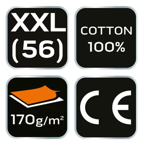 NEO TOOLS Flanel munkaing, tengerészkék-fekete, 100% pamut, XXL 81-545-XXL
